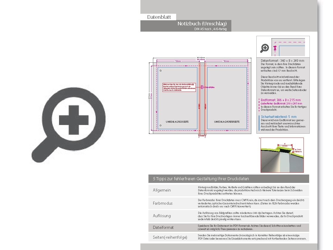 Product Bild notizbuch_din_a5_hoch__umschlag__hardcover_4_0-farbig__inhalt__128_karierte_inhaltsseiten