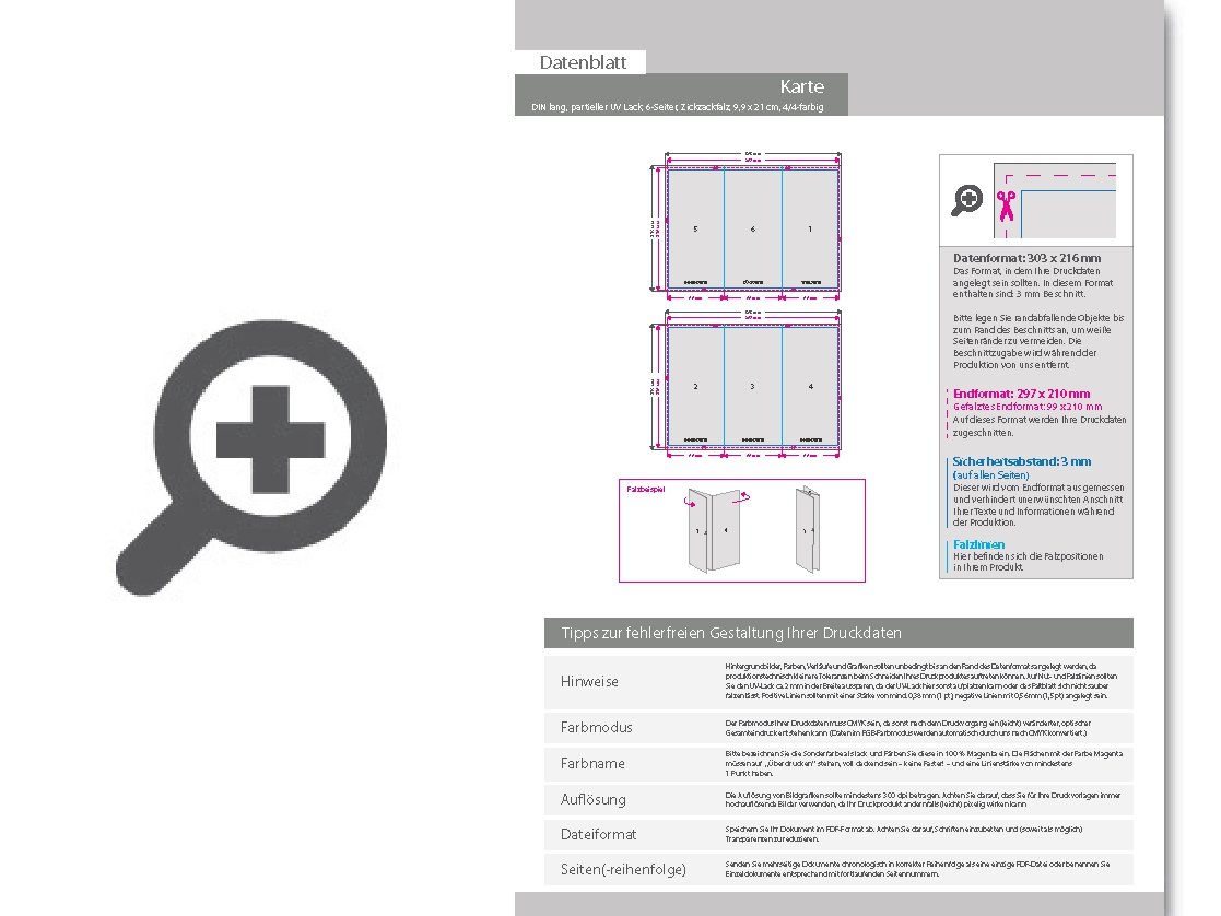Product Bild einladungskarte_din_lang_6-seiter_zickzackfalz_4_4_farbig_mit_beidseitig_partieller_uv-lackierung