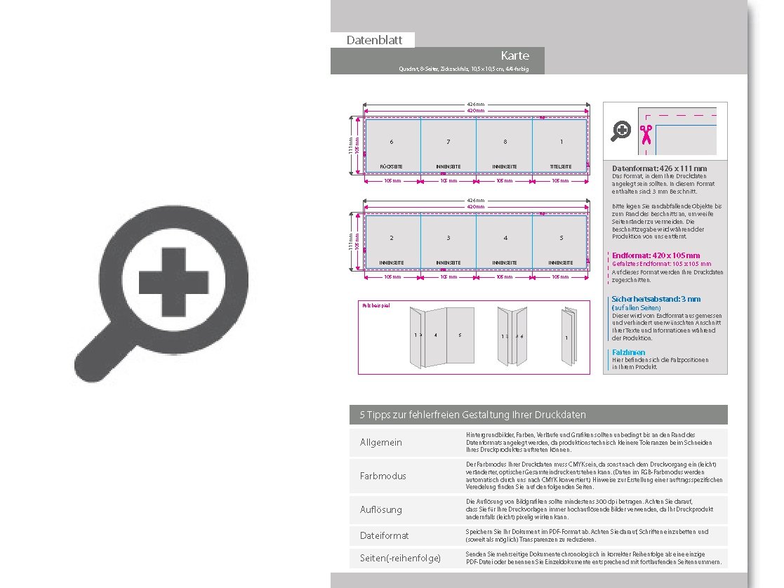 Product Bild geburtstagskarte__gefalzt_auf_quadrat_10_5_cm_x_10_5_cm__vertikaler_zickzackfalz__8-seitig
